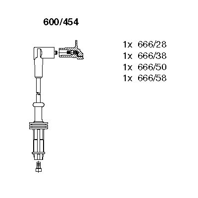Комплект проводов зажигания BREMI 600/454 для CITROËN C3