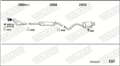 SISTEM DE ESAPAMENT WALKER RE56008