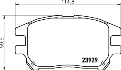 Комплект тормозных колодок, дисковый тормоз HELLA 8DB 355 028-061 для LEXUS RX