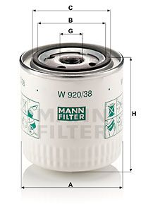 Масляный фильтр MANN-FILTER W 920/38 для VOLVO 460