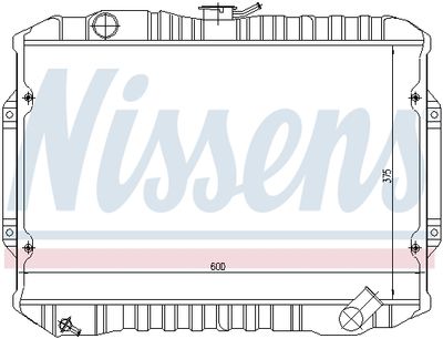 Радиатор, охлаждение двигателя NISSENS 62815 для MITSUBISHI L