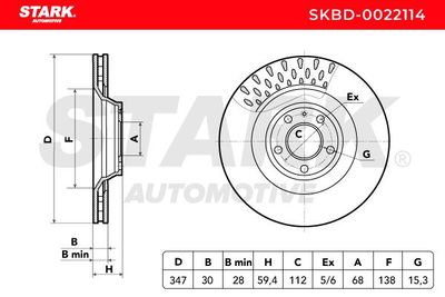 спирачен диск STARK SKBD-0022114