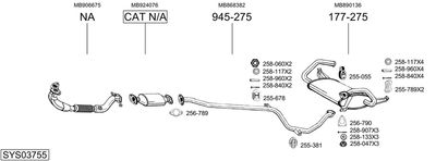 ABGASANLAGE BOSAL SYS03755
