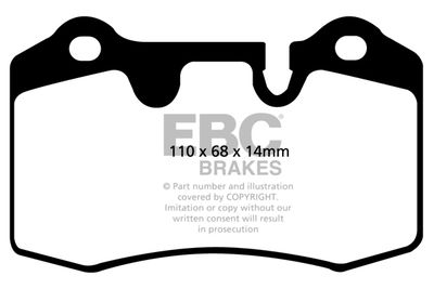 Комплект тормозных колодок, дисковый тормоз EBC Brakes DP41909R для FERRARI 599