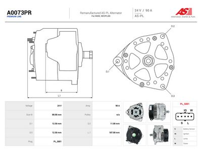 Alternátor AS-PL A0073PR