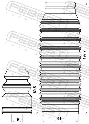 Dust Cover Kit, shock absorber HYSHB-SBF-KIT