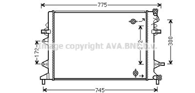 Радиатор, охлаждение двигателя AVA QUALITY COOLING VNA2370 для VW JETTA
