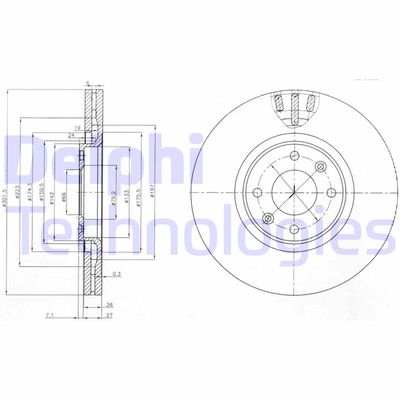 Bromsskiva DELPHI BG4002