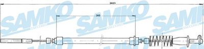 Тросик, cтояночный тормоз SAMKO C0216B для FIAT UNO