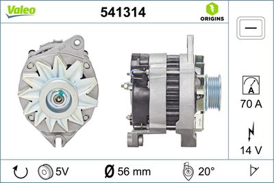 Генератор VALEO 541314 для ROVER 400