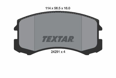 TEXTAR 2429101 Тормозные колодки для MITSUBISHI LANCER VII универсал (CS_W, CT_W)