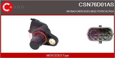 Snímač, poloha vačkového hřídele CASCO CSN76D01AS