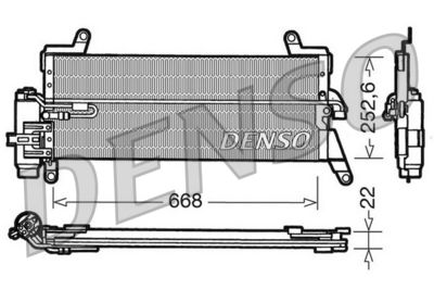 Конденсатор, кондиционер DENSO DCN13010 для LANCIA Y