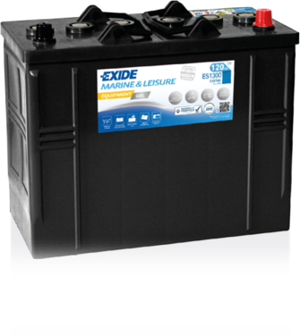 Batterij EXIDE 12V 120Ah 1300Wh (EN) EQUIPMENT  (EN) GEL  (EN) MARINE/RV R+ Standaard terminal 350x175x290mm, B00 - geen montageflens gel