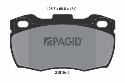 Sada brzdových destiček, kotoučová brzda PAGID T0084N
