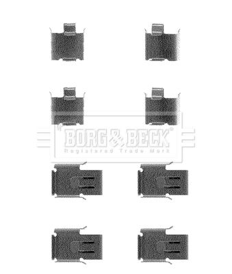 Комплектующие, колодки дискового тормоза BORG & BECK BBK1097 для MITSUBISHI TREDIA