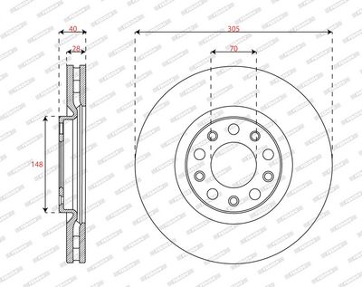 BREMSSCHEIBE FERODO DDF2882C 1