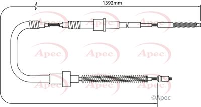 Cable Pull, parking brake APEC CAB1528