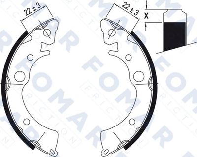 Комплект тормозных колодок FOMAR Friction FO 0435 для HONDA CRX