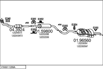 SISTEM DE ESAPAMENT MTS VW0011299A010001
