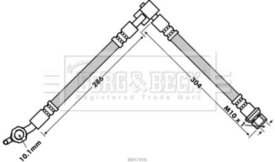 Brake Hose Borg & Beck BBH7898