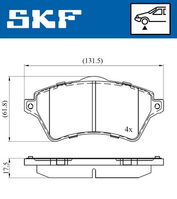 Комплект тормозных колодок, дисковый тормоз VKBP 80375