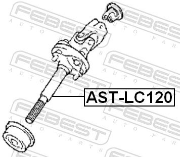 Вал сошки рулевого управления AST-LC120