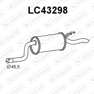 Глушитель выхлопных газов конечный VENEPORTE LC43298 для FIAT IDEA