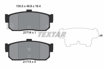 Комплект тормозных колодок, дисковый тормоз TEXTAR 2171401 для INFINITI G20