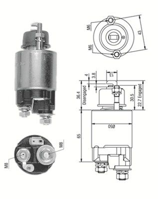 Solenoidinis jungiklis, starteris