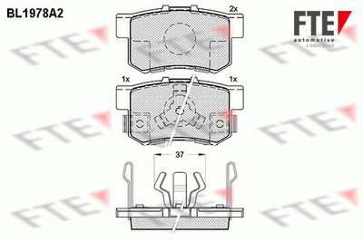 Комплект тормозных колодок, дисковый тормоз FTE BL1978A2 для HONDA FR-V