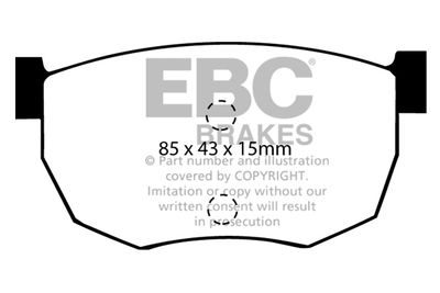 Комплект тормозных колодок, дисковый тормоз EBC Brakes DP468 для NISSAN BLUEBIRD