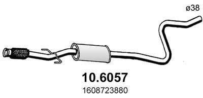 Tłumik środkowy ASSO 10.6057