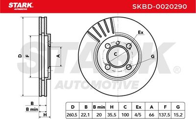 спирачен диск STARK SKBD-0020290