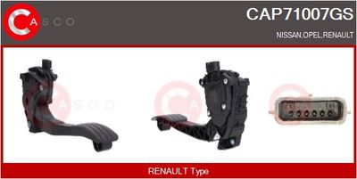 SET PEDALE CONDUCERE CASCO CAP71007GS