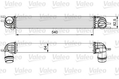 VALEO Intercooler, inlaatluchtkoeler (818605)