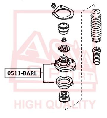 ASVA 0511-BARL Опора амортизатора  для MAZDA 323 F V (BA) 1.5 16V