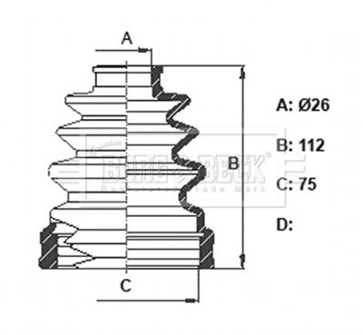 Bellow, drive shaft Borg & Beck BCB6354