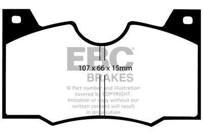 Комплект тормозных колодок, дисковый тормоз EBC Brakes DP4188R для LANCIA FULVIA