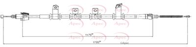 Cable Pull, parking brake APEC CAB1787