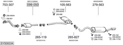 Изпускателна система BOSAL SYS00334