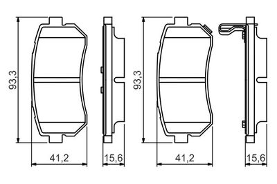 Комплект тормозных колодок, дисковый тормоз BOSCH 0 986 495 354 для HYUNDAI i20