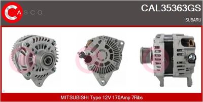 Генератор CASCO CAL35363GS для SUBARU LEGACY