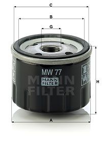 Масляный фильтр MANN-FILTER MW 77 для GILERA 500
