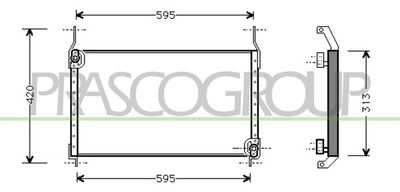 Конденсатор, кондиционер PRASCO FT137C003 для FIAT BRAVA