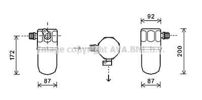 Осушитель, кондиционер AVA QUALITY COOLING OLD563 для OPEL SINTRA