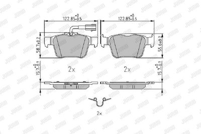 BREMSBELAGSATZ SCHEIBENBREMSE JURID 573978J 1