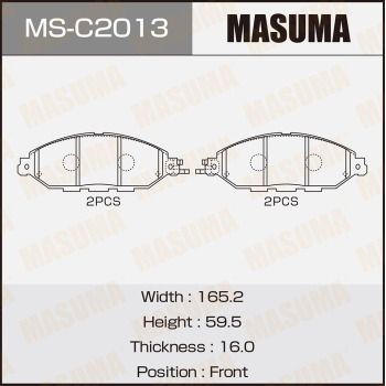 Комплект тормозных колодок MASUMA MS-C2013 для NISSAN MURANO