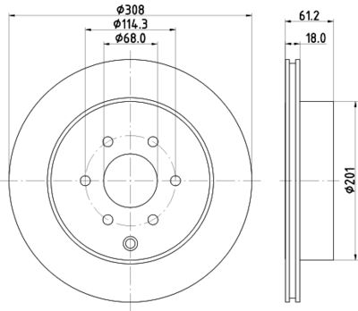 Тормозной диск HELLA 8DD 355 131-391 для MERCEDES-BENZ X-CLASS