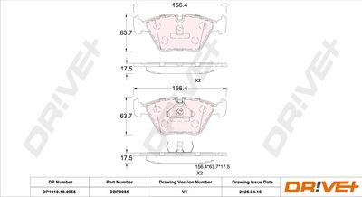 BREMSBELAGSATZ SCHEIBENBREMSE DR!VE+ DP1010100955 2